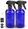 Glass Spray Bottle, Bontip Blue Glass Spray Bottle Set & Accessories for Non-Toxic Window Cleaners Aromatherapy Facial Hydration Watering Flowers Hair Care (2 Pack/16oz)