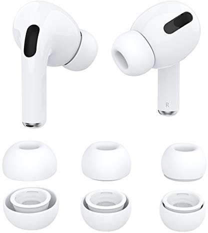 Wiki VALLEY Ohrstöpsel für AirPods Pro-Ohrhörer, rutschfeste Silikon-Ohrstöpsel, weiche Ersatz-Ohrstöpsel, kompatibel mit AirPods 3. 2019 – Weiß, ein Paar