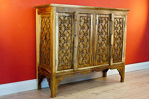 Kinaree Akazie Massivholz Sideboard, Kommode (BO SANG I, Natur)