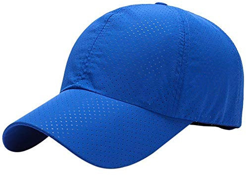 Herren Kappe Hut Summer Sun Hat Unisex Dünnes Netz Schnelltrocknend Atmungsaktiver Baseball Golf Wandern Camping Segelboot Beach Cap Sport Hat-Blau