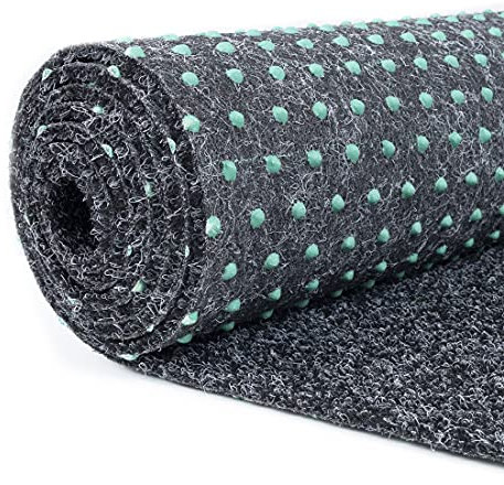 Carpeto Rugs Gazon Synthétique Exterieur - Faux Gazon Artificiel pour Balcon, Terasse et Jardin - Tapis Gazon au mètre - Fausse Herbe Balcon - Tapis Herbe Artificielle - Gris - 100 x 225 cm