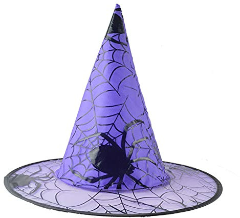 Benoon, cappello da strega per Halloween, elegante e unico, motivo garza, per Halloween, strega, cosplay, per casa, per interni ed esterni, Viola, Taglia unica
