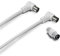 Metronic Cavo TV coassiale 9,52 mm angolare maschio/femmina + adattatore 9,52 mm 2 m