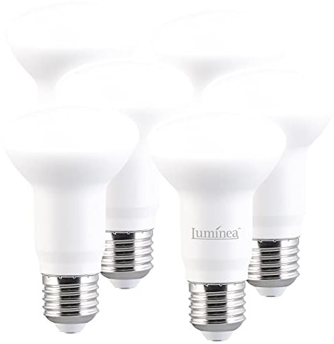 Luminea LED-Leuchtmittel E27 R63: 6er-Set LED-Reflektor R63 E27, 8W (ersetzt 60W), 806lm, tageslichtweiß (Kaltweisse LED-Birnen, LED-Birnen, Tageslichtlampe)