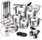 Blauman Range Gourmet 27Pc Cookware Set Stainless Steel Non Stick Pots Pans Induction