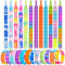 Yeefunjoy 24 Stück Pop Armband, Pop Bubble Bracelet Fidget Armband Spielzeug Set, Simple Sensory Toy, Stress Relief Fidgets Toys für Baby, Kinder, Erwachsene