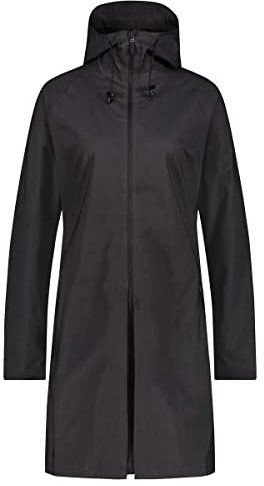 AGU SeQ Regenjacke Damen Urban Outdoor, Regenmantel Damen Wasserdicht mit Kapuze, Übergangsjacke Damen Atmungsaktiv - Schwarz - L