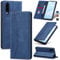 Jasonyu Handyhülle für Huawei P30 Hülle Leder Flip Klappbare Stoßfeste Magnetische Premium PU Leder Standfunktion Kartenfächern Schutzhülle Klapphülle für P30,Blau