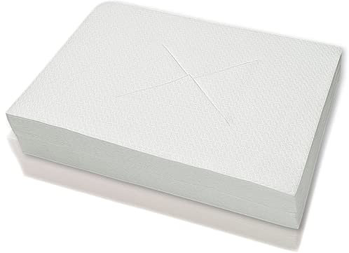 Einweg Kopfstüzen-Auflagen für Massage-Liegen/Nasenschlitztücher/Massage-Zubehör/Gesichtsunterlage für Kosmetik Tische/X-Ausstanzung GMIAIR Premium / 300 x 210 mm / 100 Stück