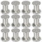 Gimisgu Aluminium Möbelfüße 12er Set,Runde Möbelfuß Sockelfuß,Höhe 100mm,Höhenverstellbar:15mm,Belastbar bis 250 Kg,Geeignet für Sofa, Bett, Nachttisch, Schrank