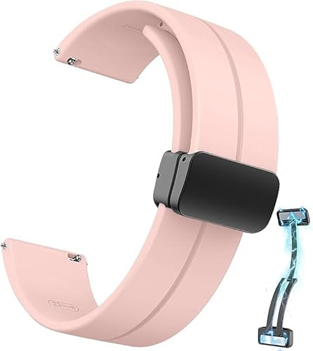 Kytuwy 22mm Magnetische Armband Kompatibel Mit Samsung Galaxy Watch 3 45mm/46mm/Gear S3 Frontier, Huawei GT/GT2 46mm - Silikon Ersatzarmband
