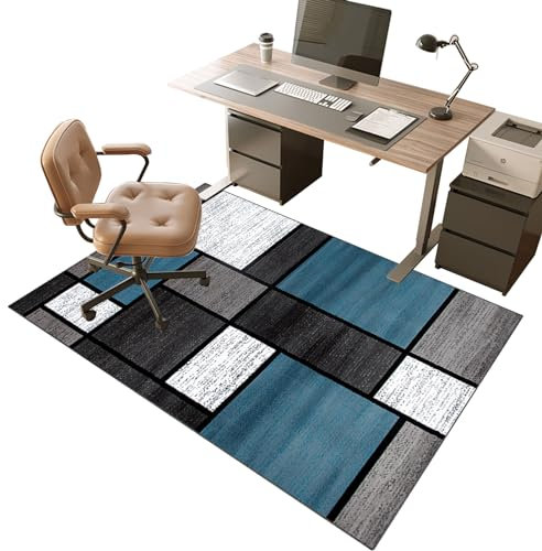 Bodenschutzmatte für Hartböden 160 x 200 cm Schreibtischstuhl Unterlage | Bodenschutzmatten Gaming | Computerstuhl Teppiche | Teppich Bürostuhl matten für Laminat | Parkett | Kratzfest Rutschfest