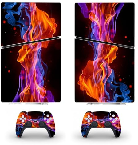 Anti Rayures Skin pour PS5 Slim Disc Edition & Digital Edition Console Et Manette Vinyl Cover Skins Wraps Scratch Resistant, Compatible avec pour PS5 Slim 78764 Pas De Mousse (Size : Disc Version)