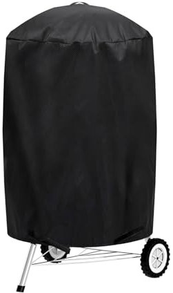 Kleine Grillabdeckung für Outdoor-Grill, wasserdicht, UV- und lichtbeständig, für Weber 55,9 cm Holzkohle-Kugelgrill, runde Kugelgrill-Abdeckung (55,9 cm/schwarz)