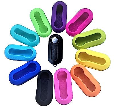 TEKLIGHT Guscio Protezione Silicone per Chiave Fiat Grande Punto Evo Panda Bravo Stilo 500 L Lancia Y Delta Musa Citroen Realy Peugeot Boxer (NERO)