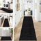 ZUZEKU Abstrakte Läufer Flur Küche Waschbar rutschfest 80X400cm Vintage Schwarz grau Lang Küchenteppich Flurteppich Teppich Fur Korridor Wohnzimmer Schlafzimmer Meterware Anpassbar