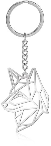 VASSAGO Porte-clé animal en acier inoxydable Porte-clé de voiture Porte-clé de sac à main Accessoires Porte-clé à breloque pour hommes et femmes