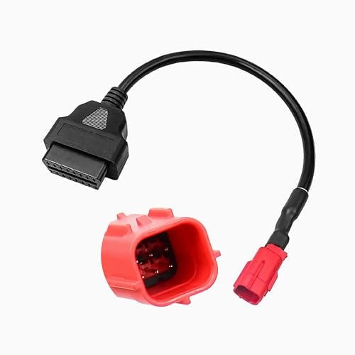 P17CS Bolwins OBD zu OBD2 Adapter 6pin auf 16pin – Diagnoseadapter passende für Motorräder, 33 cm Kabel für OBD2 Motorfehlerdiagnose