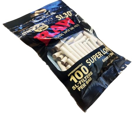 RAW Black Filters Super Long 6 x 30 mm, 100 Stück pro Beutel
