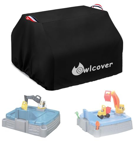 Owlcover Kids Sandbox Cover for Little Tikes Dirt Diggers Excavator Sandbox Cover,Waterproof, Anti-UV Outdoor Toys Sandbox Covers