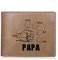 ALBERTBAND Herren Geldbörse mit Namen Foto Gravur Vatertagsgeschenk für Papa Personalisiert Portmonee Geschenk (Braun-5 Name)