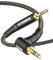 RAWAUX 3,5mm Aux Kabel 2M, 90 Grad Klinke auf Klinke Stereo Audio Kabel Rechtwinkliges Stecker Vergoldet 3,5mm Klinkenkabel Kopfhörer Kabel für Tablet, Laptop, Auto, Kopfhörer, Telefone