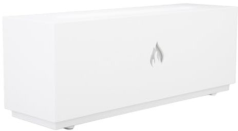 Topyond Flammen-Luftverteiler, 3D-Kamin-Design, mehrfarbiger Flammeneffekt, geräuschloser Nebel-Luftbefeuchter für Schlafzimmer, Büro, Aromatherapie-Diffusor mit simulierter (White)