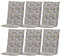 BURI 6X Auflagen Set für Gartenstühle 120x48 cm Sesselauflage Hochlehner Polster - Gartenstuhlauflagen Stuhlauflagen Set in Grau Mosaik Muster mit Dicker 7cm Schaumstoff Füllung