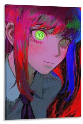 KPOKAHT Anime Poster Chainsaw Man Devil Makima Wall Art Poster Scroll Canvas Painting Picture Living Room Decor Home 20x30inch(50x75cm)