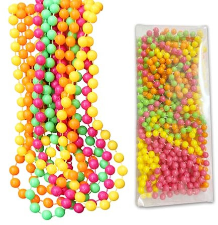 Trimming Shop Ghirlanda di perline lucide da 9 metri in 4 colori per la decorazione dell'albero di Natale, ghirlanda di perle da 7 mm, catena di perline e perle artificiali per ornamenti da appendere