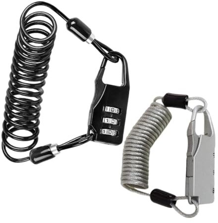 KITANDOVE Secure Bike Helmet Lock Wire Rope Locks Motorcycle Accessory Compact Lightweight for