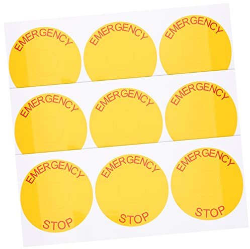 Gatuida 10pièces Autocollants Panneau Arrêt Urgence Adhésifs Pour Machines Industrielles Étiquettes Signalisation Sécurité Avec Forte Adhérence Résistants Intérieur Extérieur Avertissement