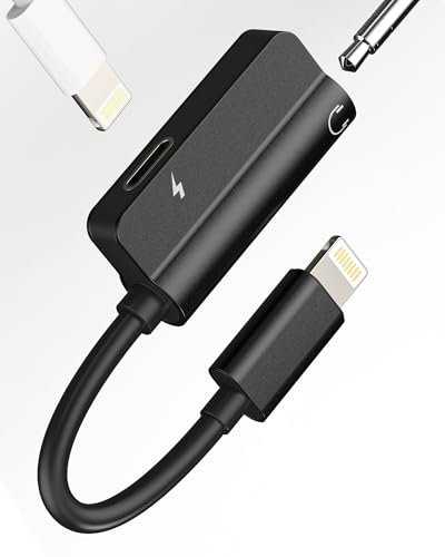 Adaptateur Lightning Jack Vers 3.5mm Casque Chargeur Pour IPhone Pour IPad Double Prise écouteurs Splitter Audio AUXiliaire Pour Apple Téléphone Connecteur Appareil Accessoires Charge Voiture Portable