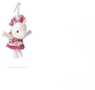 Lilliputiens - Vibrierende Nachzieh-Rassel für Baby Lena das Einhorn - Spielzeug für Kinderwagen, Autositz und Laufstall, Baby Geschenk zur Geburt - Ab 6 Mt.