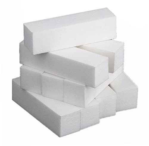 MUSISALY 20piezas Esponja Para Esmalte De Uñas Bloques Blancos Herramientas De Pulido De Uñas Para Manicura Casa