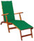 WIOXZS Gartenliege Holzliege mit Grün Auflage Strandstuhl Wetterfest Tagesbett Sonnenliege Klappbare Liegestuhl für Garten Terrasse oder Balkon Modernes und Praktisches Design 167x56x75 cm
