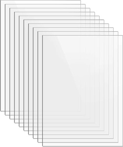 Szaboviktoria 10Er Set Acrylglas Platte 10 × 15 cm, Kunststoffplatte, Plexiglas 1mm, Acryl Platte, Acrylplatte Transparent, Für Fotorahmen, Malerei, Projektausstellung, Tischaufsteller