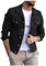 Giacca Jeans Uomo Nera, Giubbotto Estivo Uomo, Giacca Denim Giubbino Slim Cotone Leggero Estivo Casual Bottoni Tasche Frontali Nera Giacca da Lavoro Tempo Libero Sport Fitness Basic Outdoor Style