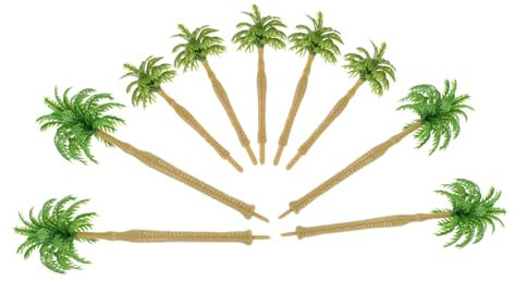 Hemobllo 9stücke Teiliges Miniatur Kokosnussbaum Modelle Für Landschaftsgestaltung Für Sandtable Architektur Und Modellbau Aus Langlebigem Kunststoff Lebendige Grüne Farben