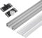 Peakjune Rail Porte Coulissante,Kit Porte Coulissante,Quincaillerie De Porte Coulissante Kit,Rail pour Porte Coulissante Placard,Rail Porte Coulissante Double,Alliage D'Aluminium