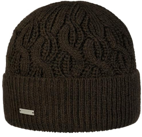Seeberger Landesta Umschlagmütze Strickmütze Damenmütze Wintermütze Beanie Damen - mit Umschlag, Futter Herbst-Winter Winter