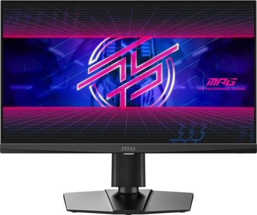 MSI MPG 242R X60N de 24 Pulgadas Monitor Gaming FHD, 1920 x 1080 TN rápido, 600 Hz, 0,1 ms, DisplayHDR 400, AMD FreeSync, inclinación, Altura Ajustable,Soporte Vesa, Negro