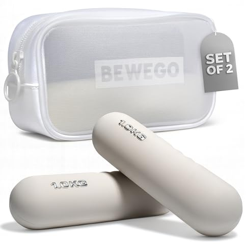 Fitness Hanteln Set 2×1 kg – Premium Soft-Touch Kurzhanteln mit ergonomischem Griff, rutschfest & kompakt, inkl. eleganter Geschenk-Pouch – für Pilates, Barre, Yoga & Home Workouts