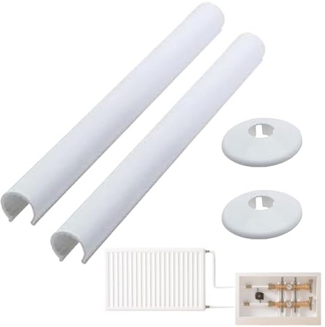 Cache-tuyaux de radiateur - Manchons de 5,5 cm, installation facile | Manchons de protection contre l'eau en PVC et métal, colliers de protection pour radiateurs, sèche-serviettes, salle de bain, mais