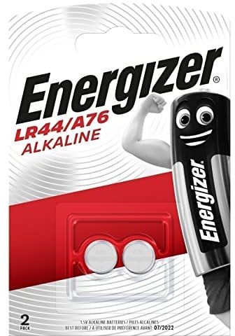 Energizer Lithium - Pile LR44 (pacco da 2) - Batterie A76 - potenza di lunga durata - Per l’utilizzo in termometri digitali, calcolatrici, torce, orologi da polso