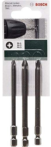 Bosch Accessories 2609255969 Lot d'embouts de tournevis à double extrémité 89 mm Lot de 3