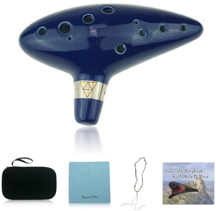OcarinaWind – Ocarina (12 agujeros de Legend of Zelda Alto C, color azul oscuro