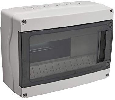 Coffret modulaire - Armoire de contrôle - Boitier de jonction - Boite de distribution electrique - Coffret Étanche IP65 Avec Porte / 1 Rangée / 12 Modules Et Bornier - Debflex - 706722