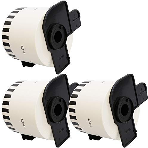 3 x DK22205 62mm x 30.48m Endlos-Etiketten kompatibel zu Brother P-Touch QL-500 QL-500A QL-550 QL-560 QL-570 QL-700 QL-710W QL-720NW QL-800 QL-810W QL-820NWB QL-1050 QL-1060N QL-1100 QL-1110NWB
