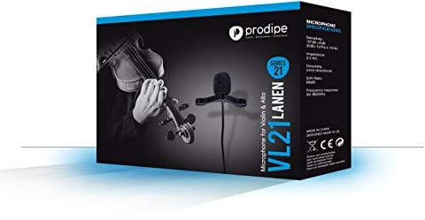 Prodipe VL21 Lanen Microphone pour Violon/Alto Noir